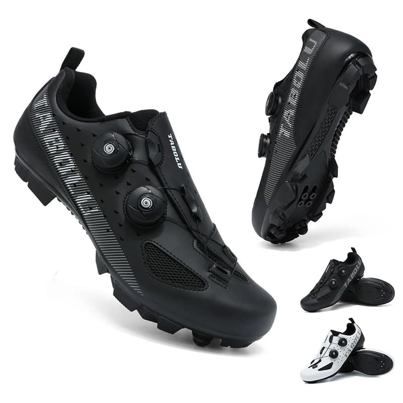 Men's MTB Mountain Bike Shoes Flat-Bottomed Breathable Indoor Cycling Training Shoes Cross-Country Mountain Bike Sports Shoes