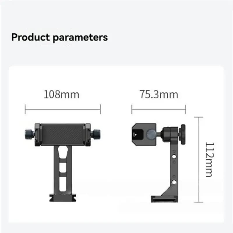 MA53 Phone Mount With Ball Head 360 Degree Rotation For Photography, For Livestreaming And Vlog Recording On Tripods And Stands