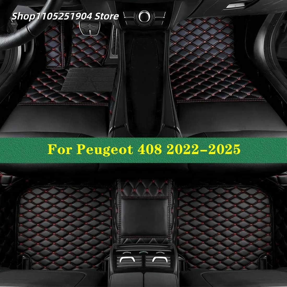 Tappeti auto personalizzati Tappetini per auto per Peugeot 408 2025 2024 2023 2022 Tappetino per auto Accessori interni