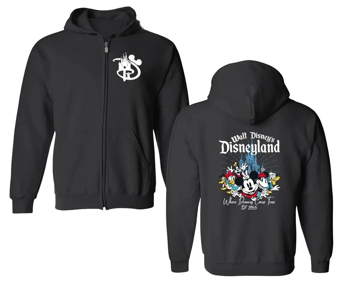 Felpe con cappuccio e zip intera Mickey e Amici, Felpe Disney, Felpe Walt Disney, Felpe per la famiglia