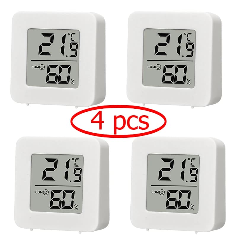 4pcs Digital Thermometer Hygrometer Indoor Mini Temperature LCD Electronic Monitor Hygrometer Outdoor Room Baby