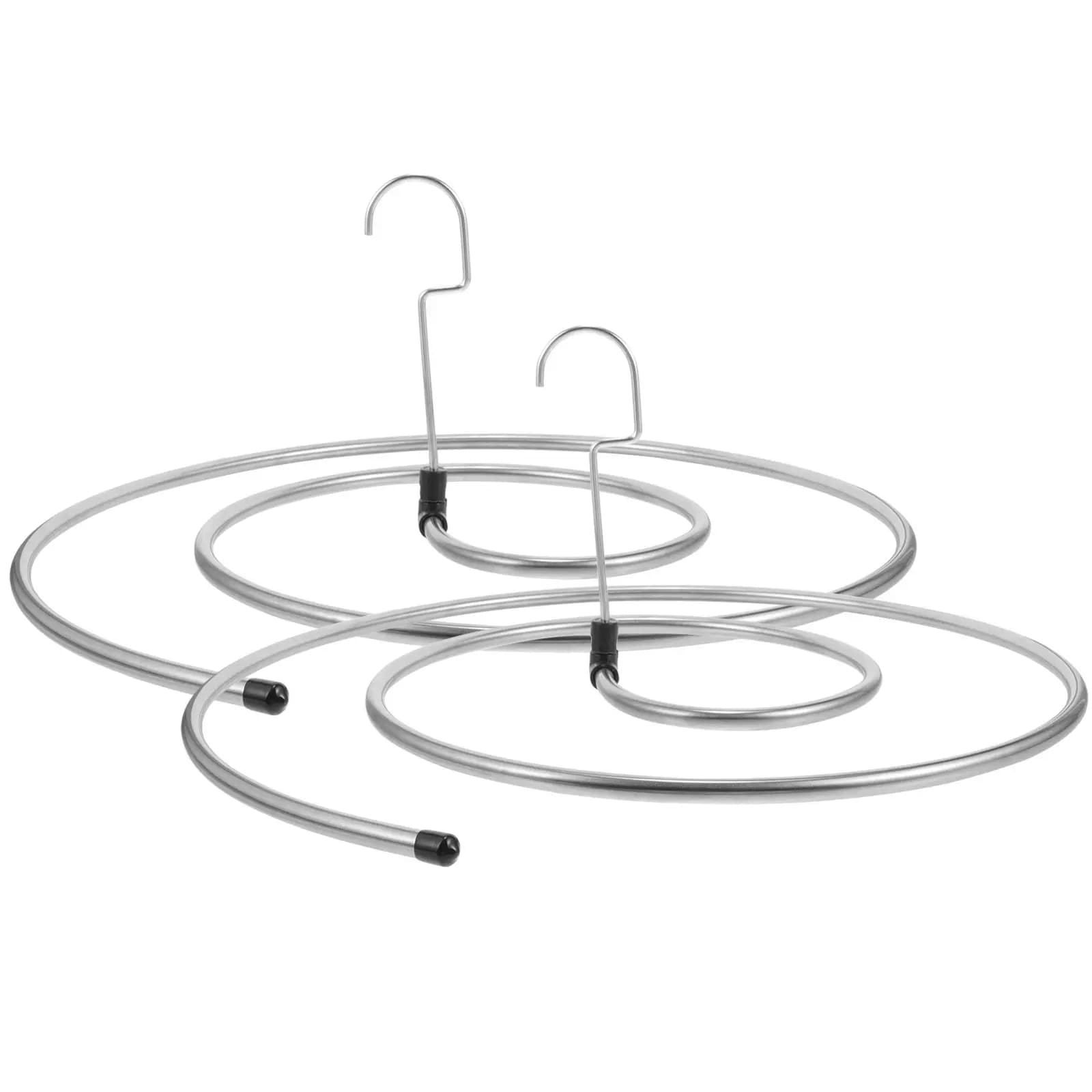 2Pcs Heavy Duty Spiral Clothes Hanger Stainless Steel Rotating Drying Rack for Bed Sheets Quilts Blankets Large Towels Pillows