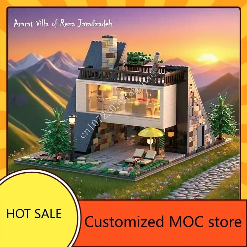 1570PCS Ararat villa Hot City MOC streetview Modello Puzzle Architettura Creativa FAI DA TE Compleanno Assemblaggio Giocattoli Regali Di Natale