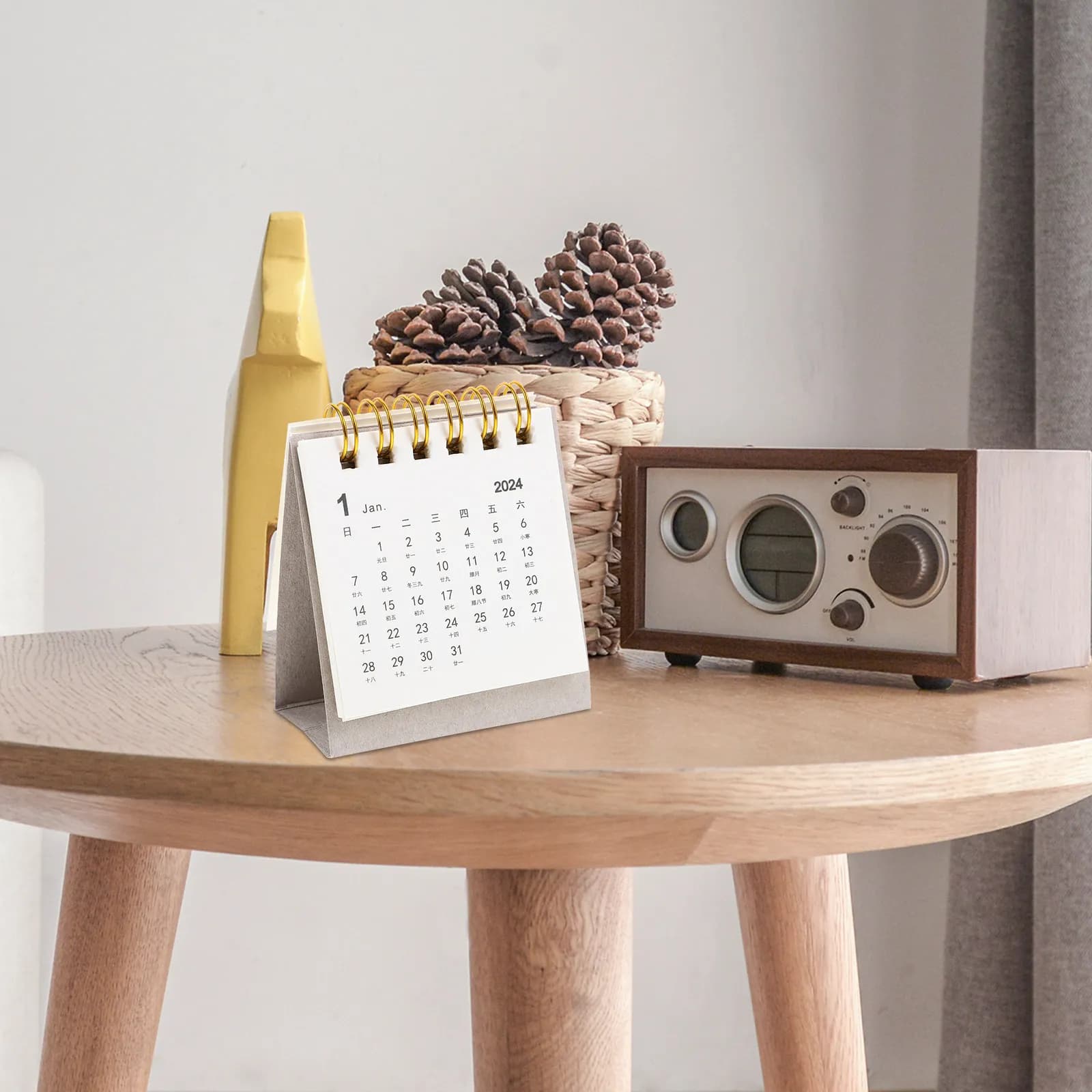 Mini Calendario da Tavolo Compatto per Ufficio, Casa, Studio, Design Moderno e Semplice, Organizzatore Giornaliero