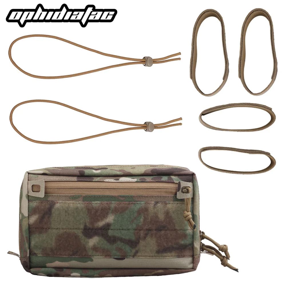 OPHIDIAN TAC horizontal first Aid Kit MOLLE lined with Velcro cut design, with fixed straps, suitable for outdoor hunting tools