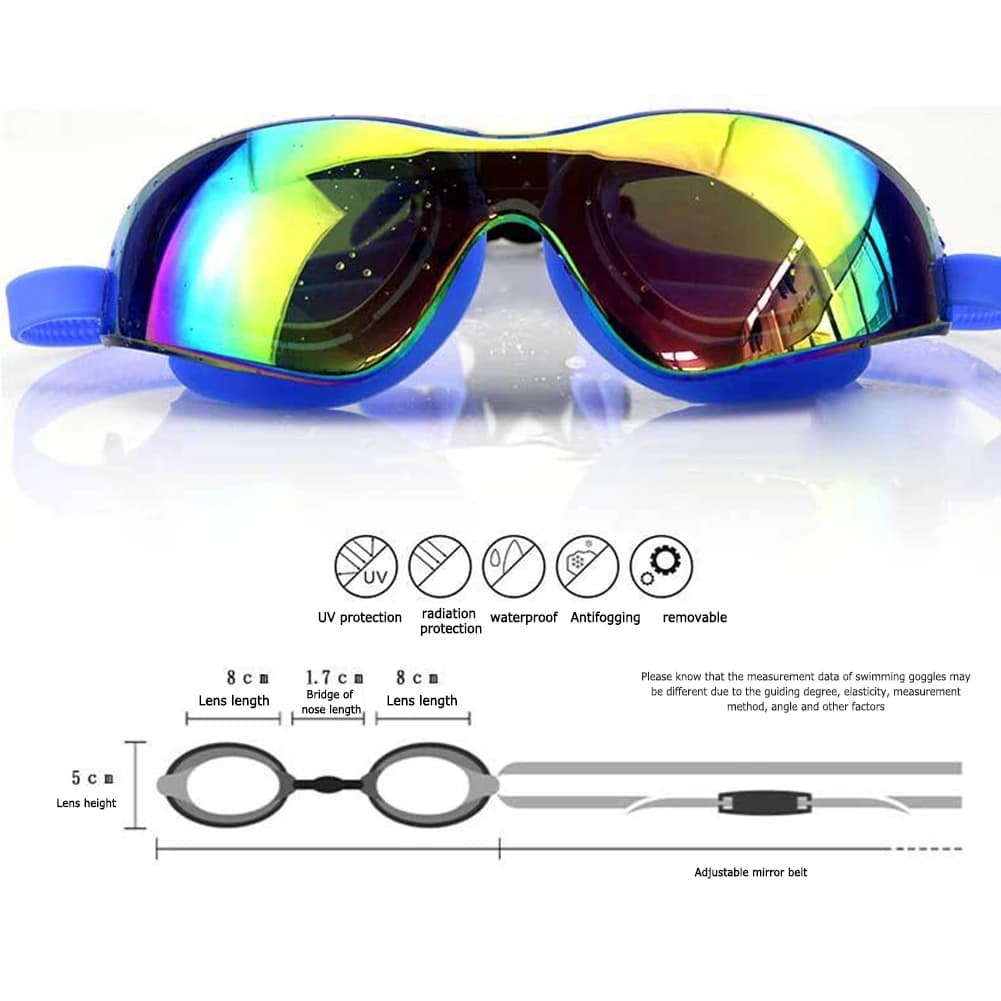 Adjustable Swimwear with Electroplated Lenses, Unlost Diving Glasses, Sport Glasses for Swimming for Women, Men, Boys and Children