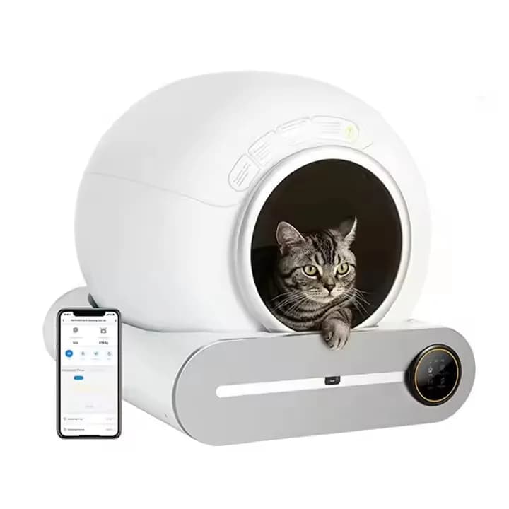 Lettiera per Gatti Intelligente con Controllo APP e Autopulizia, Toilette Automatica per Gatti