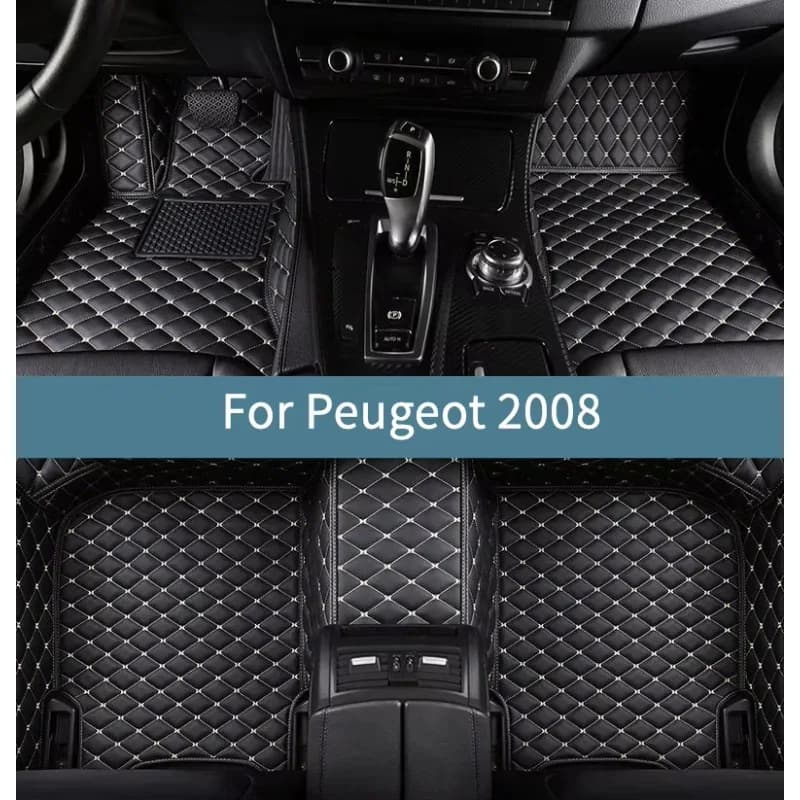 Tappetini auto per Peugeot 2008 2013 2014 2015 2016 2017 Set completo impermeabile Tappetini per auto Accessori