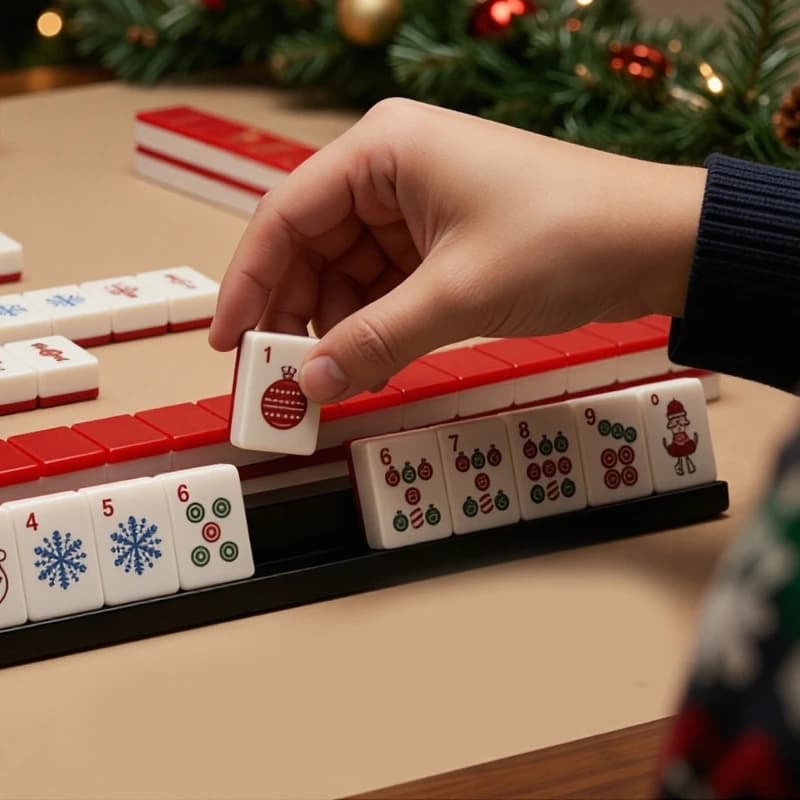 Acrylic American Mahjong Tile Set for Family Gatherings, Holiday Party Play, Portable 160 Tile Social Game Collection for 24BD