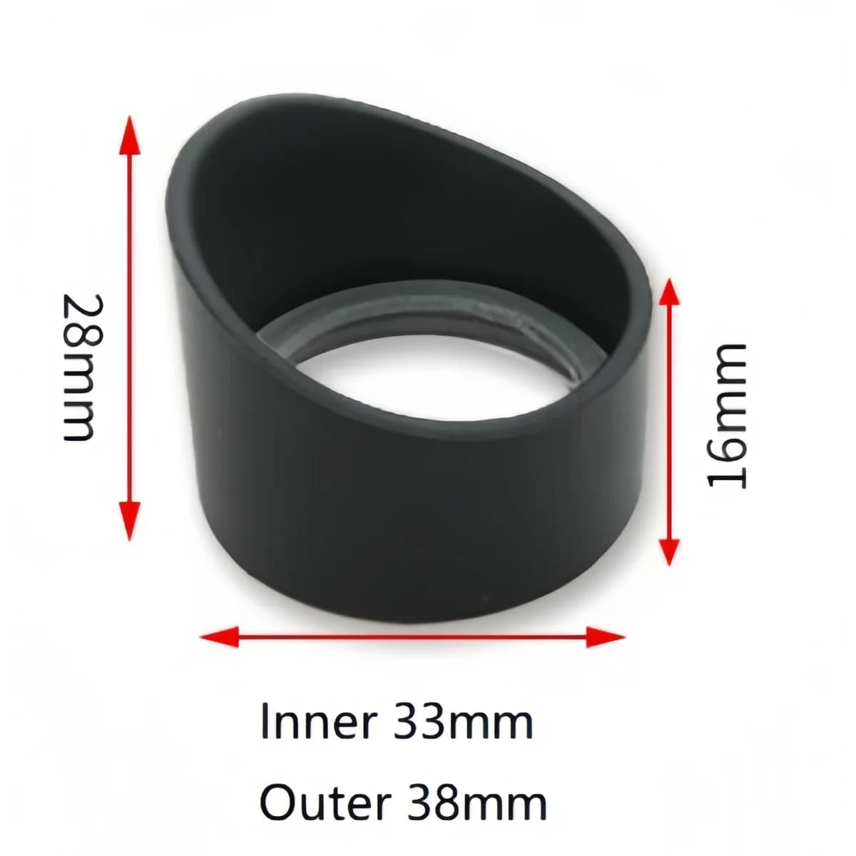 2PC 33mm Microscopio Oculare Scudo Ombra Tazza Binocolo Telescopio Gomma Occhio Lente Guardia Lab Copertura Protettiva Cappuccio per 33-38mm