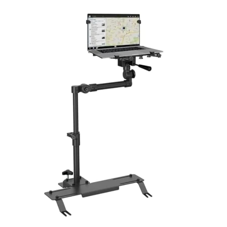 Car Laptop Mount, No-Drill Passenger Seat Stand for 17" Laptops