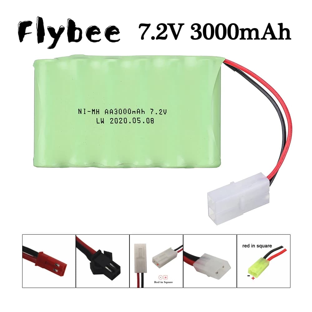7.2v 3000mAh Batteria Tamiya/SM/JST spina Per RC Auto Camion Robot Serbatoi Pistola Barche NiMH Batteria Aa 7.2v Batteria Ricaricabile
