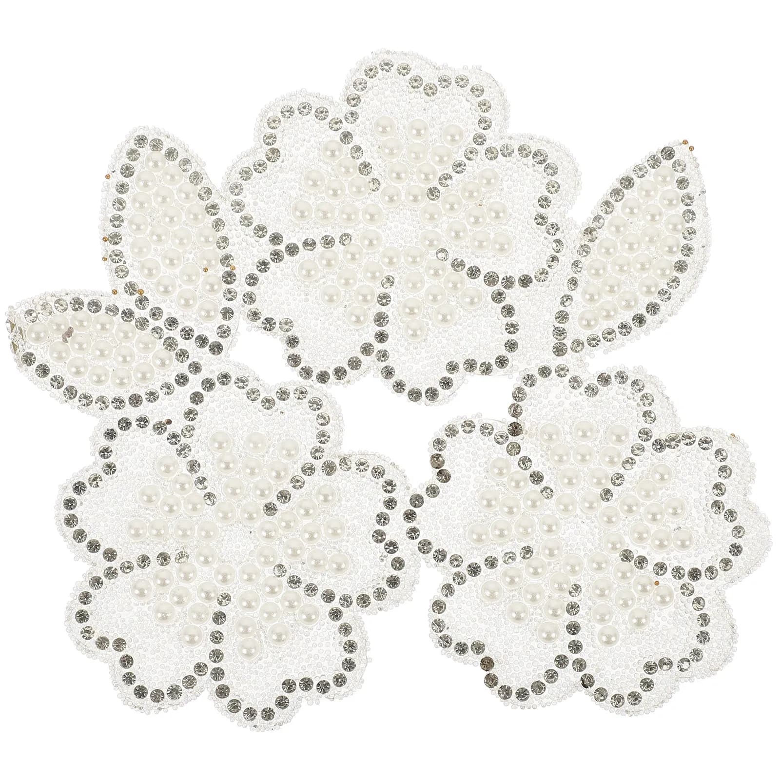 Applicazione Floreale con Strass da Applicare a Caldo, Accessori Delicati per Abbigliamento Fai-da-Te, Decorazione per Vestiti e Borse