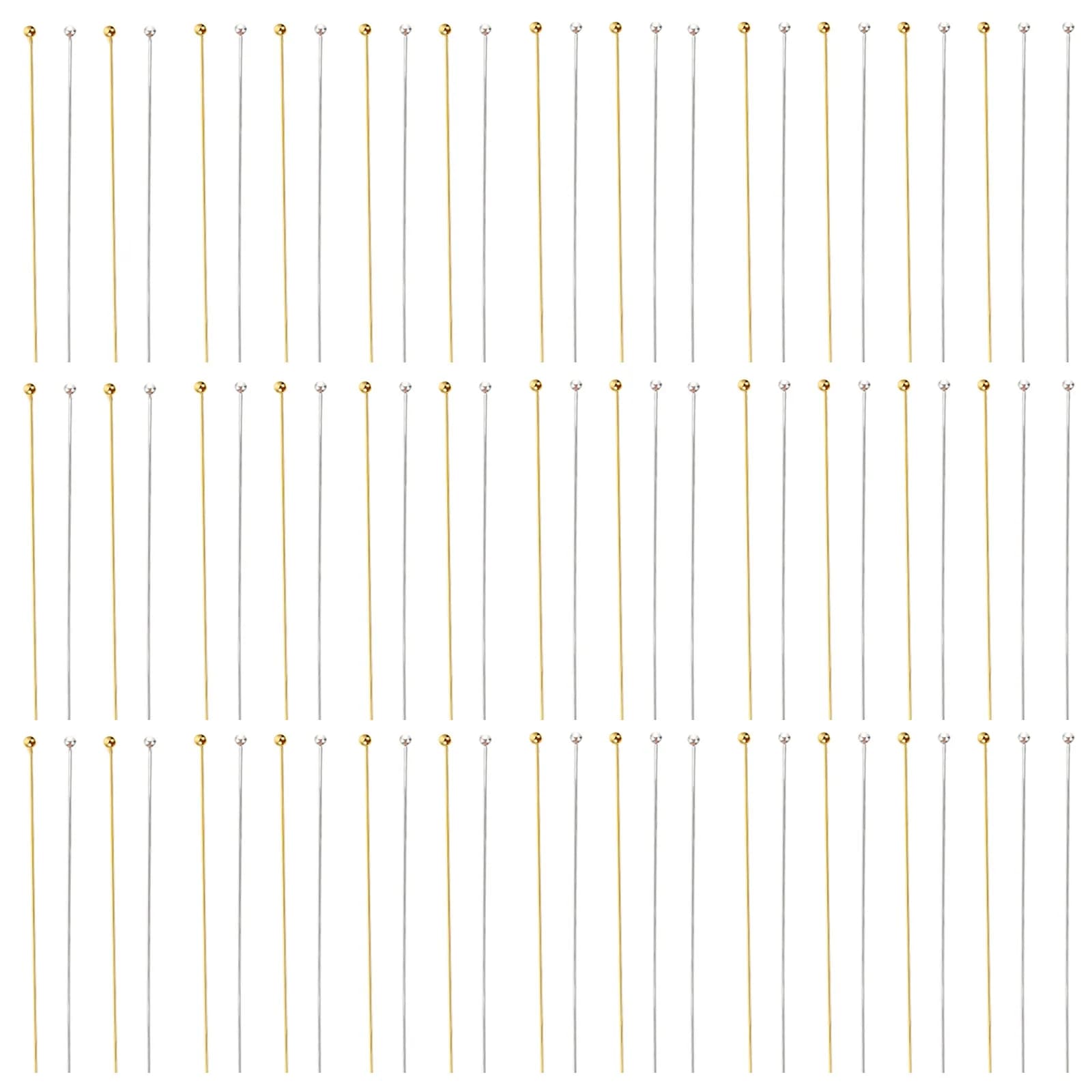 Stainless Steel Round Head Pins for Jewelry Creation, Supplies for Earrings, Necklaces and Bracelets ♪