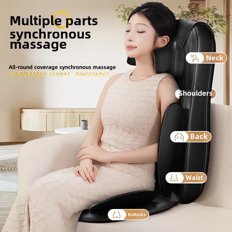 Electric Massage Armchair Complete with Shiatsu Vibration and Kneading for Neck, Back, Life, Legs and Trapezi, with Relaxing Seat cushion