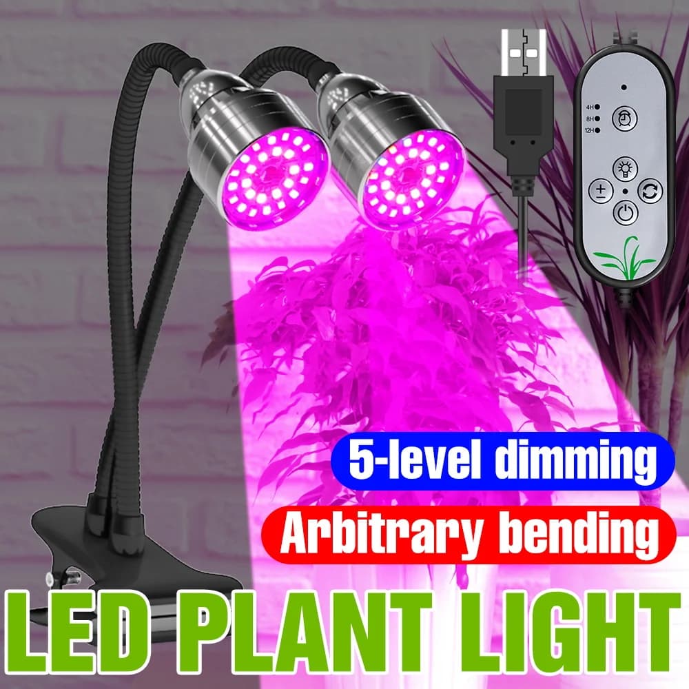 Complete Mirror LED Lamp for Plants, USB Light for Indoor 5V Cultivation, Hydroponic System for Serre, Lighting for Flowers, Semenzai and Ortaggi