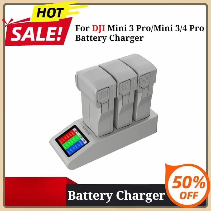 USB Charging Hub with Digital Display drone accessory for DJI Mini 3 Pro/Mini 3/4 Pro Charger Battery Flight Battery