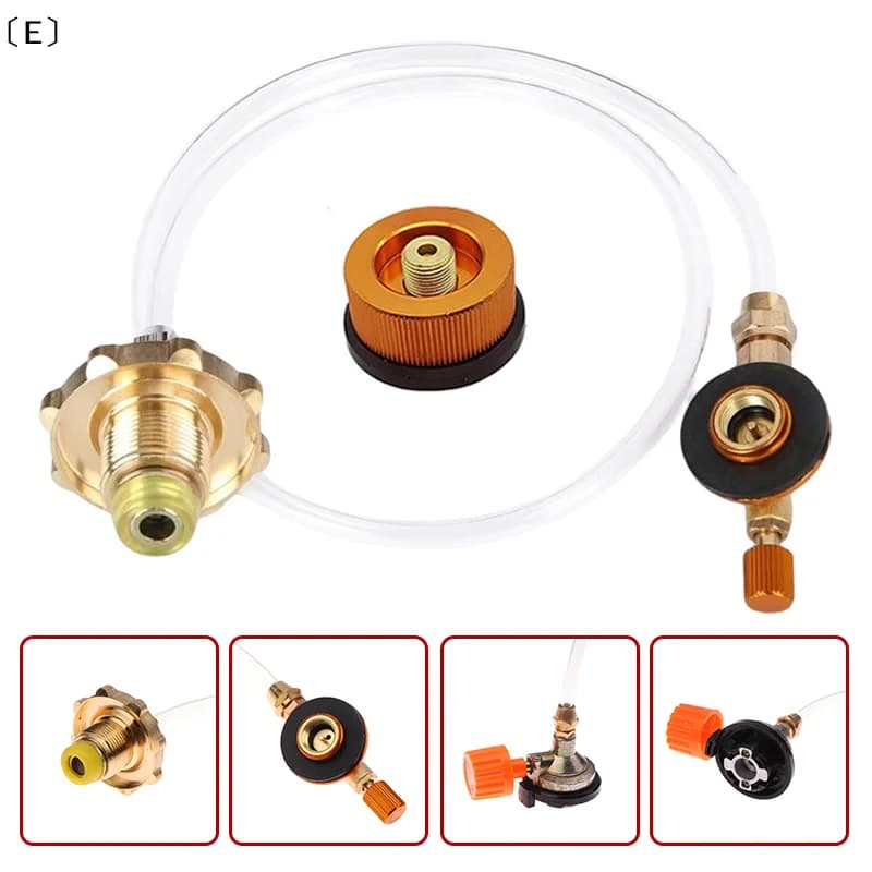 Adapter for Refilling Gas Stove for Camping, Inflatable Valve for External Tanks, Connector for Barbecue and Gas Stoves