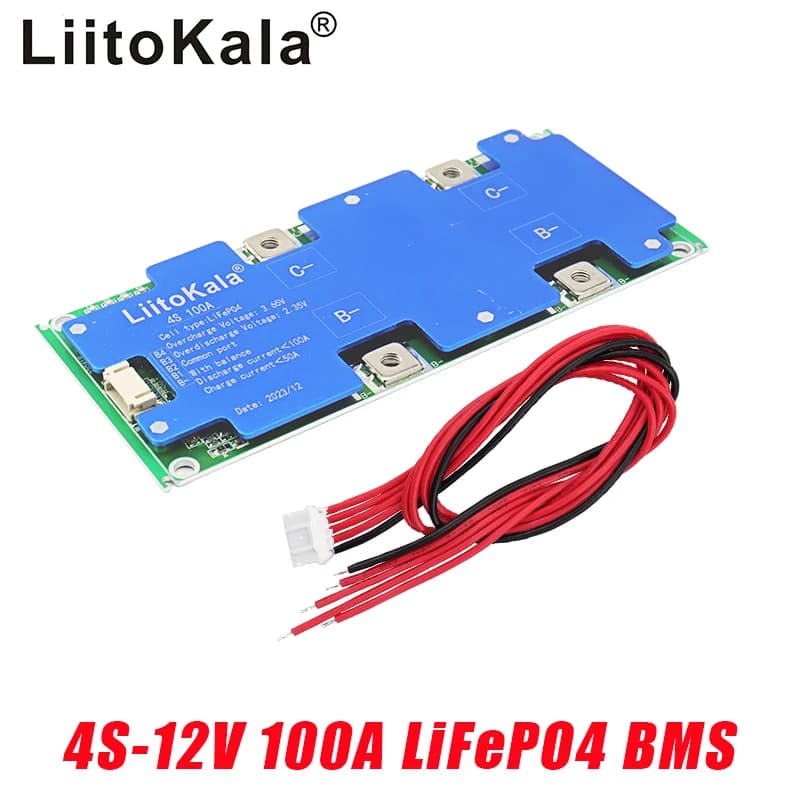 1-10 pz LiitoKala 4S 12V 100A BMS LiFePo4 litio ferro fosfato circuito di protezione della batteria con ricarica bilanciata