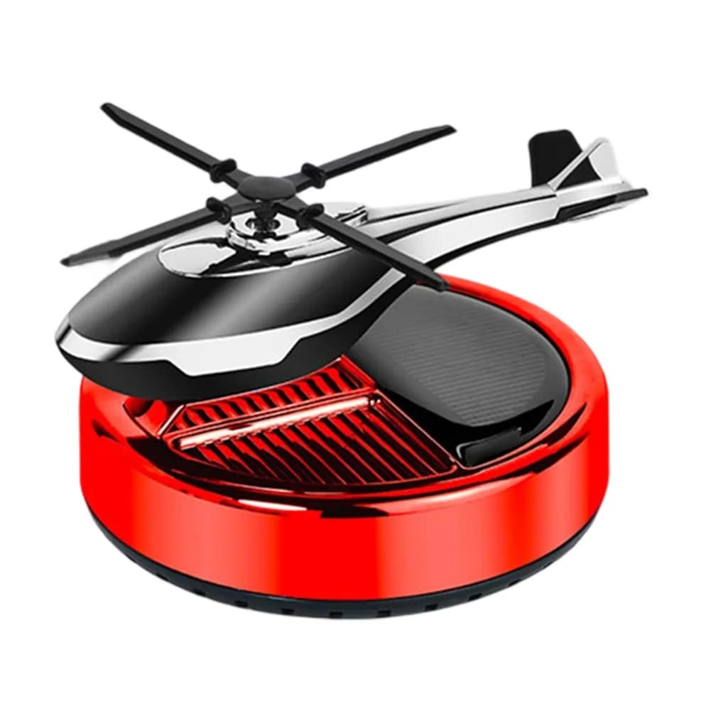 Purificatore d'aria con diffusore per auto rotante ad energia solare con ornamento in stile aeroplano per profumo fresco e decorazione di veicoli