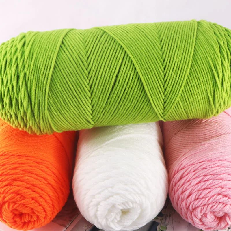 Tufting palla di filato di cotone al latte pettinato a 5 strati di spessore medio ago fai da te feltro pistola taglio speciale filo per tappeti in pelo