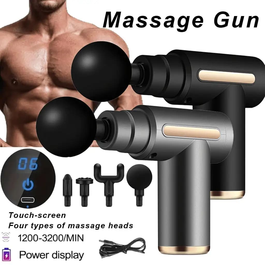 Percussion Mini Massage Gun Portable Handheld Massager for Back Neck Shoulder Leg Muscle Pain Relief Daily Relaxation
