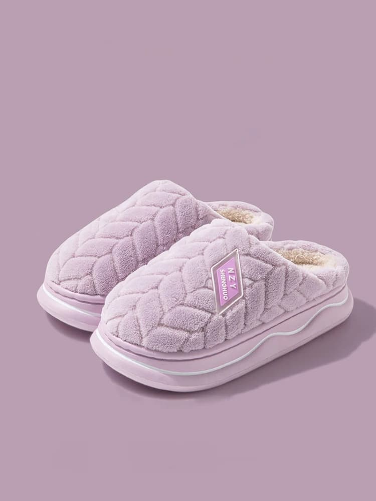 Pantofole da donna in cotone per l'autunno e l'inverno, pantofole in cotone per il tempo libero, calde, pelose, con suola morbida, antiscivolo