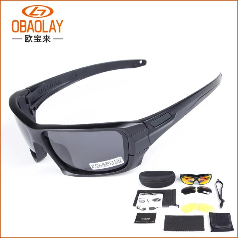 Occhiali da sole alla moda Occhiali tattici balistici anti-impatto alti Occhiali da caccia Occhiali da sole per uomo Occhiali da ciclismo