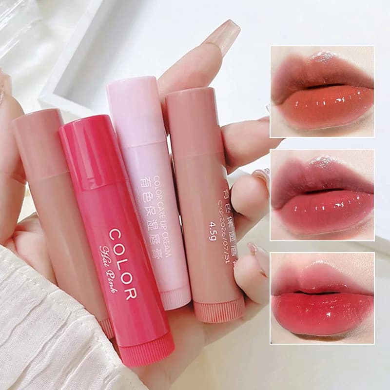 HAIPINK Set da 3 pezzi Balsamo per labbra idratante colorato - Linee labbra idratanti e sbiadite, prevengono le screpolature