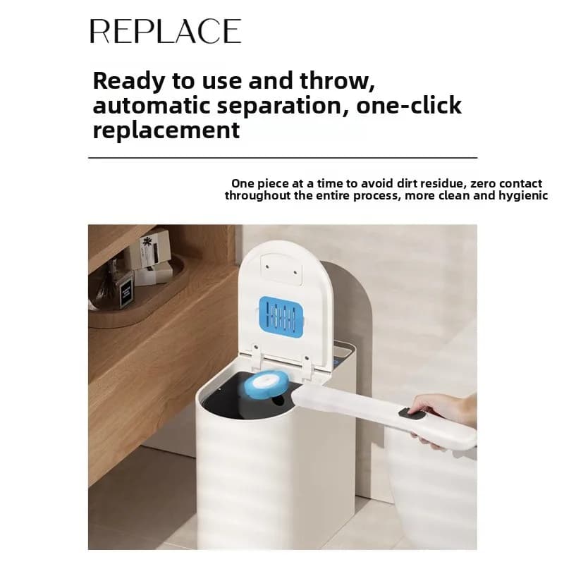 Pattumiera a induzione intelligente, WC, clip per uso domestico, fessura stretta con scopino per WC, secchio speciale integrato