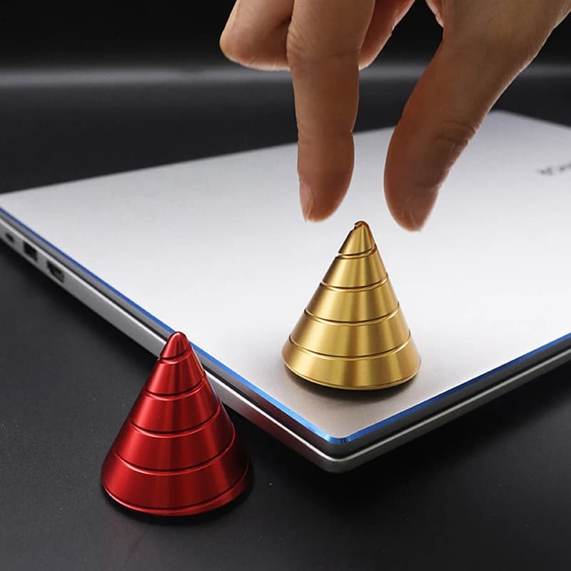 Cono a spirale Fidget Giroscopio Illusione ottica Spinner cinetico Giocattolo da scrivania Regali per alleviare lo stress e l'ansia Gadget fantastici per adulti in ufficio