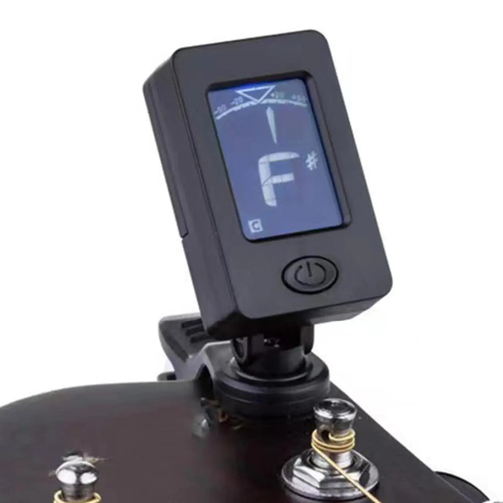 Professionale 360 ° Accordatore per Chitarra a Clip, Accordatore Digitale con Schermo LCD per Chitarra Acustica, Elettrica, Ukulele, Basso e Accessori