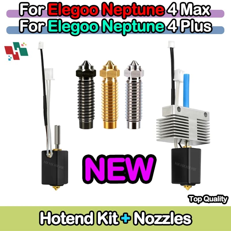 Per ELEGOO Neptune 4 Plus testina di stampa per stampante 3D per Neptune 4 Max 24V 80W Hotend Kit ugello testa estrusore asta di riscaldamento in ceramica