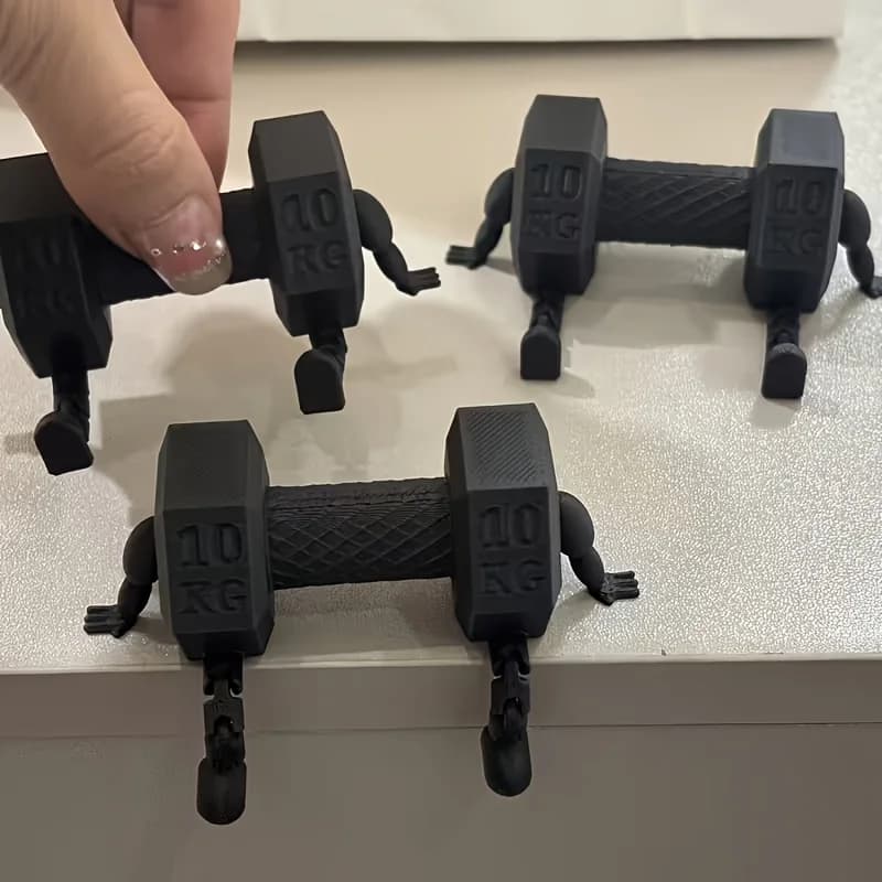 2-Pack Collectible Doll Models, 3D Printed Fun Dumbbell Decorations, 10.0 Kg, Fitness-Style Desktop Decorations, Creative Gifts Designed for Fitness Enthusiasts, Mini Collectible Models, Novel Fitness Gifts, Atmospheric Decorations, Niche Creative Decorations, Unique Gifts for Collectors, Perfect for Desktop Scene Setup, Enhancing the Artistic Ambiance of the Home