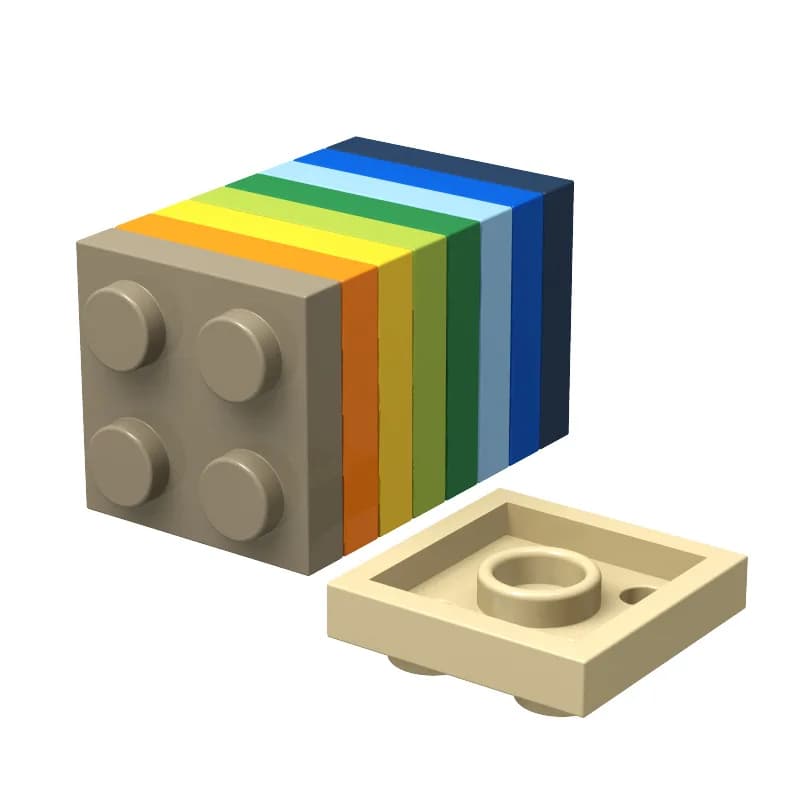 80 Pezzi Piastre 2x2 Multicolore Compatibili con 3022 94148 Mattoncini Autobloccanti Accessori per Costruzioni