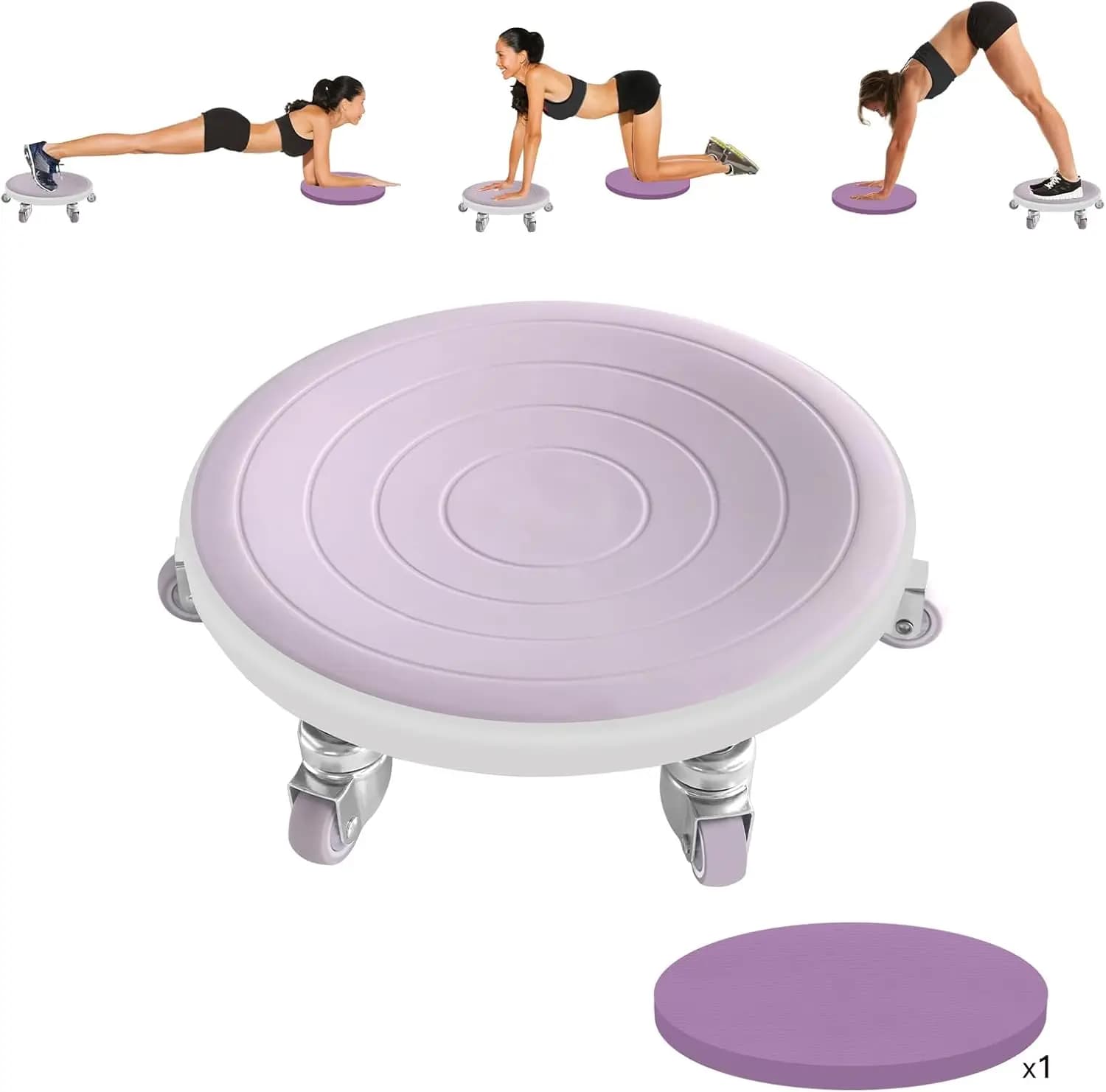 6-wheeled Ab roller with central force training knee pad, silent gym equipment for home