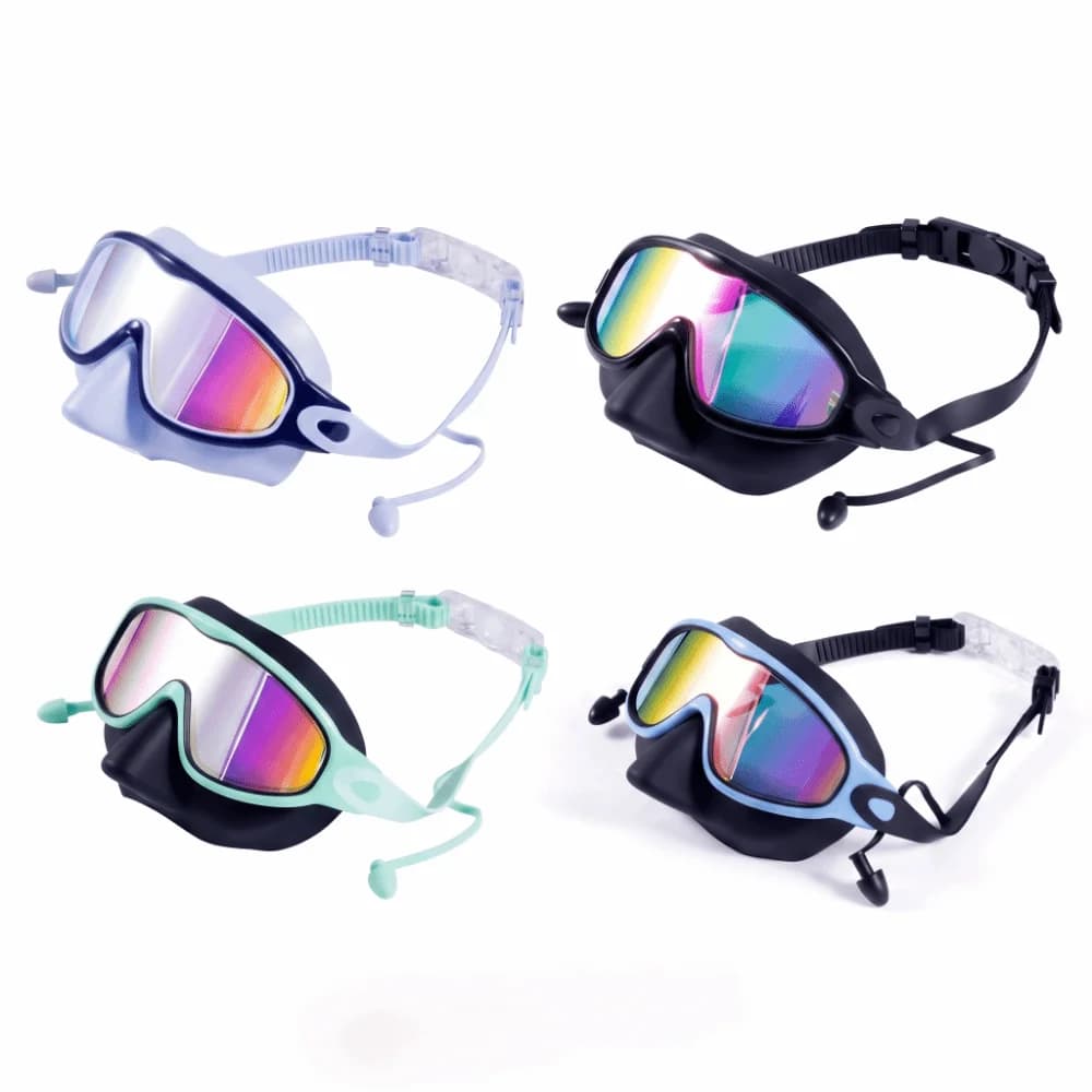 No Leaking Wide View Swim Goggles Anti-Fog UV Protection Swim Glasses Large Frame Silicone Diving Goggles Outdoor Swimming