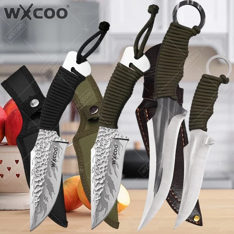WXCOO Stainless Steel Bone Knife, Kitchen Tools, Butcher's Knife, Fruit peeling knife, Multipurpose Chef knife