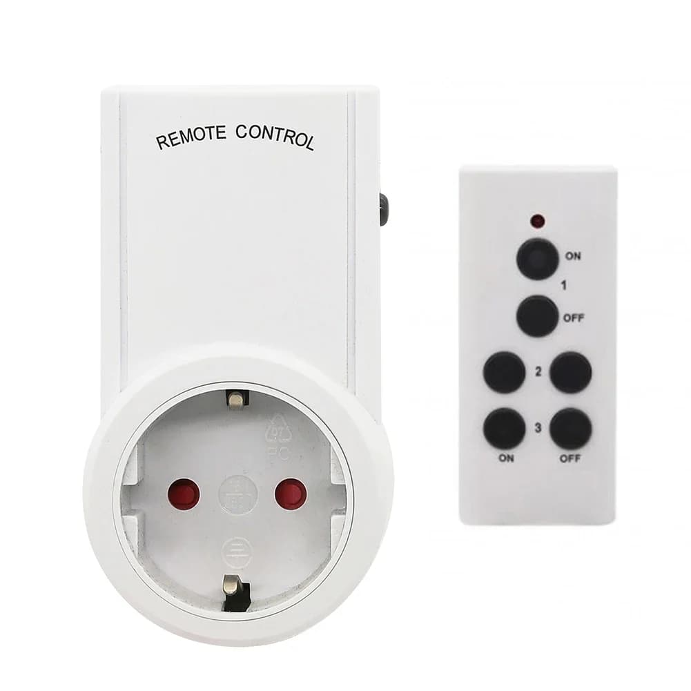 Presa di controllo remoto wireless 433,92 MHz 16A 230VAC per elettrodomestici da interno, luci e ventilatori con distanza del segnale di 30 metri