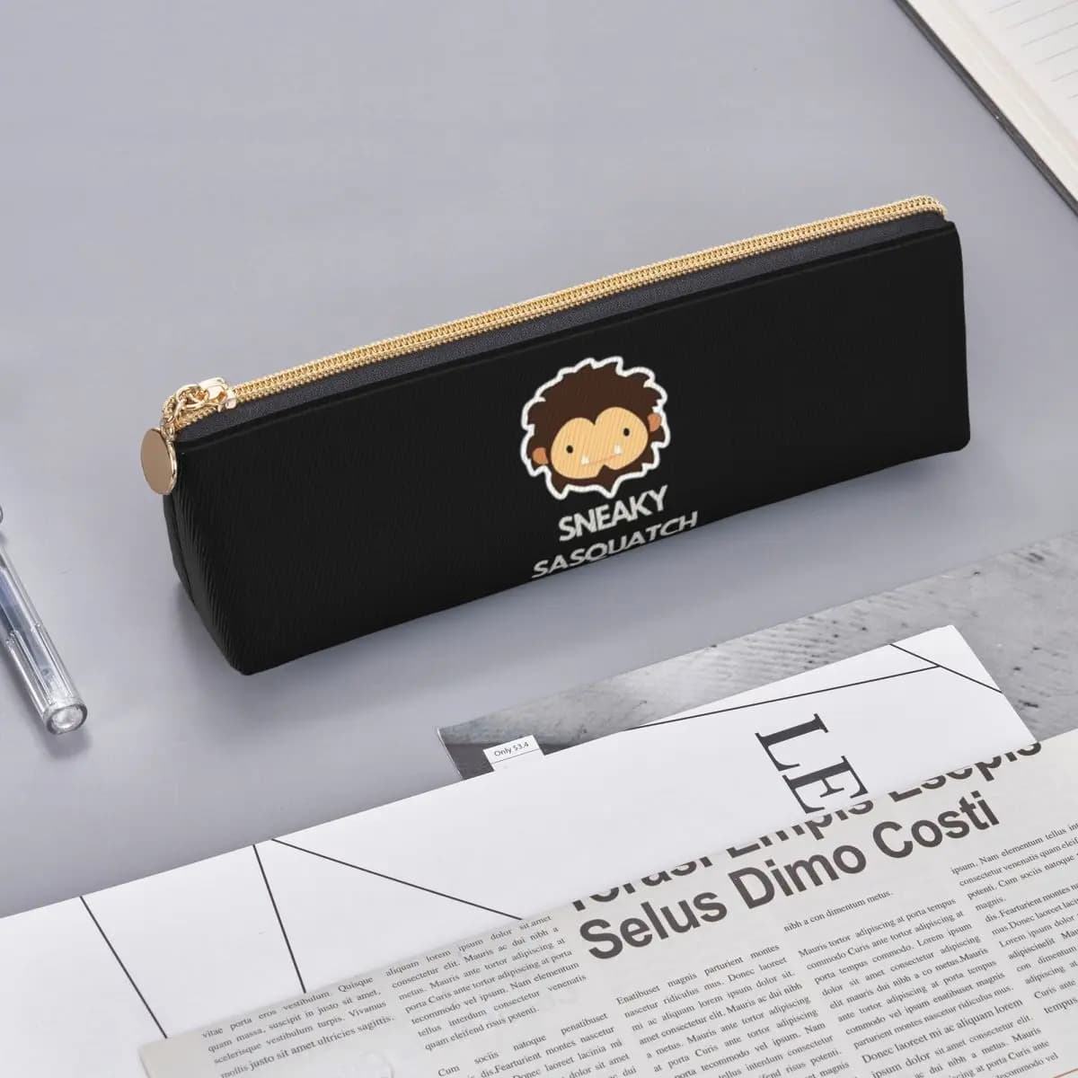 Sneaky Sasquatch Pencil Case Pencil Pouch Storage Stationery Supplies Pen Box Pencil Bag for Students Gifts