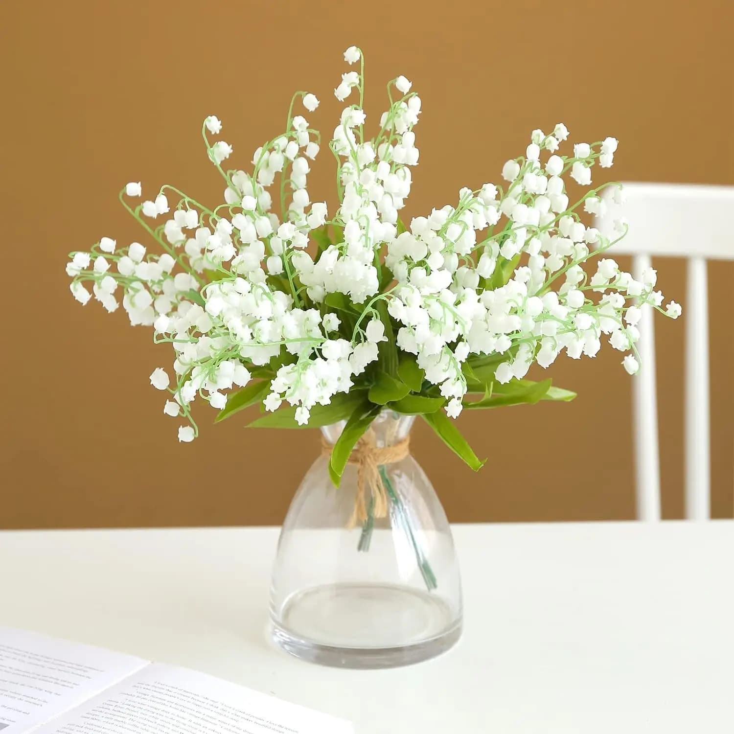Pianta di fiori artificiali Campanula di plastica finta fatta a mano Decorazione della stanza di casa San Valentino Ghirlanda di nozze Bouquet da sposa Regalo da giardino fai da te