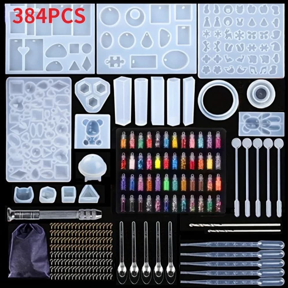 Bear Casting Mold Epoxy Resin Mold Kits Glitter Power Set Clear Epoxy Resin Epoxy Resin Molds Kit Easy to Release 1:1 Ratio