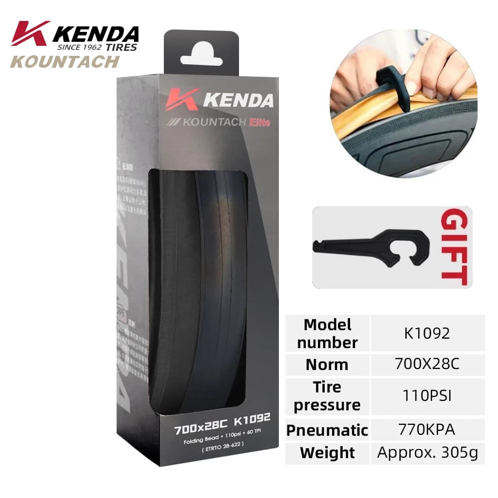 Kenda K1092 New 700x25/28c Urltra-Light Heavy Duty Protection Bicycle Rubber Folding Pneumatic Road Bike Resistant to Pneumatic Punching