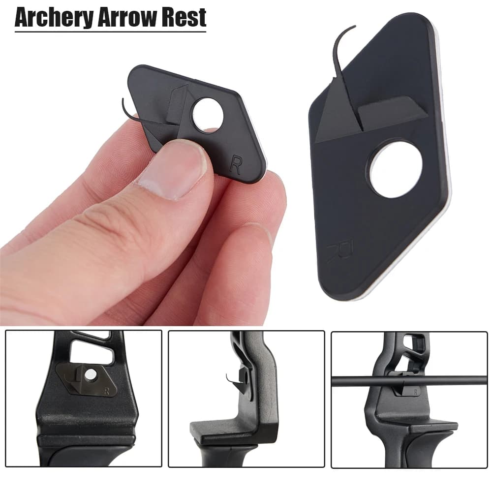 Recurve Bow Arrow Rest Plastic Stick-On Arrow Rest for Archery Hunting Target Practice 2/4/6/8pcs