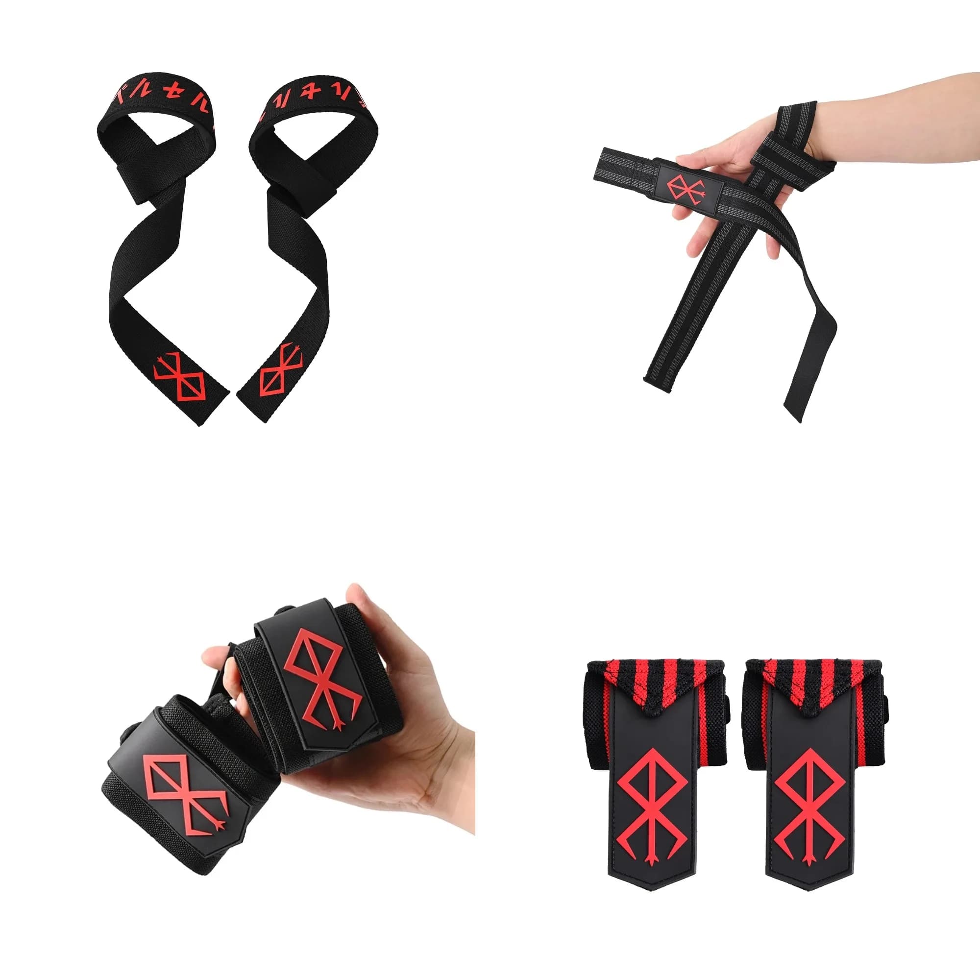 Anime sports weight lifting wrists, Benerk cuff support, lifting straps for hard training, Powerlifting