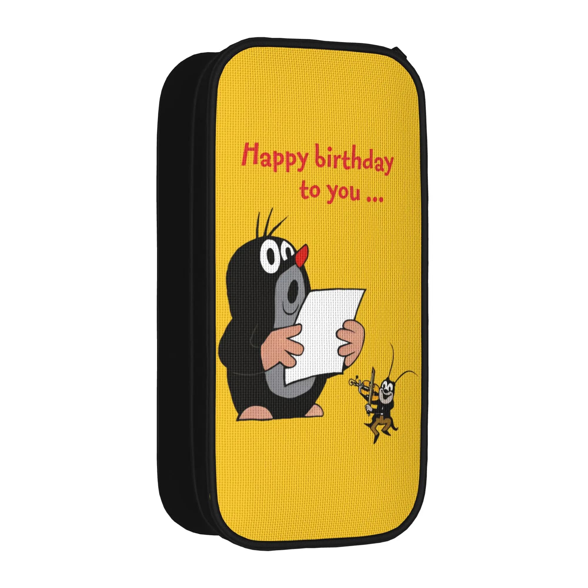 The Little Mole Krtek Cartoon Pencil Cases New Happy Birthday Pen Bag Student Big Capacity Office Cosmetic Pencilcase Stationery