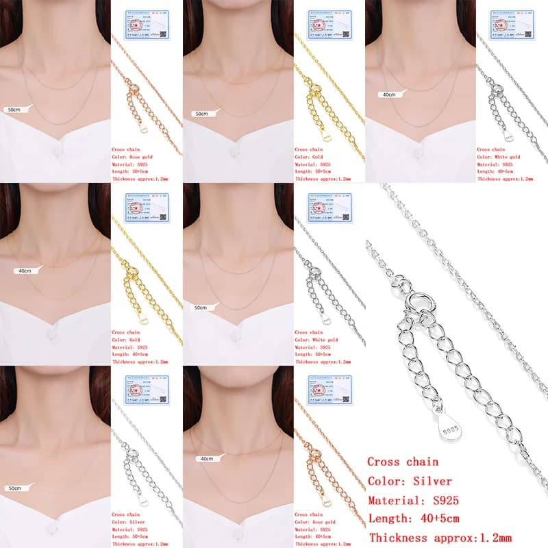 Collana di lusso da donna semplice e versatile (catena a croce)