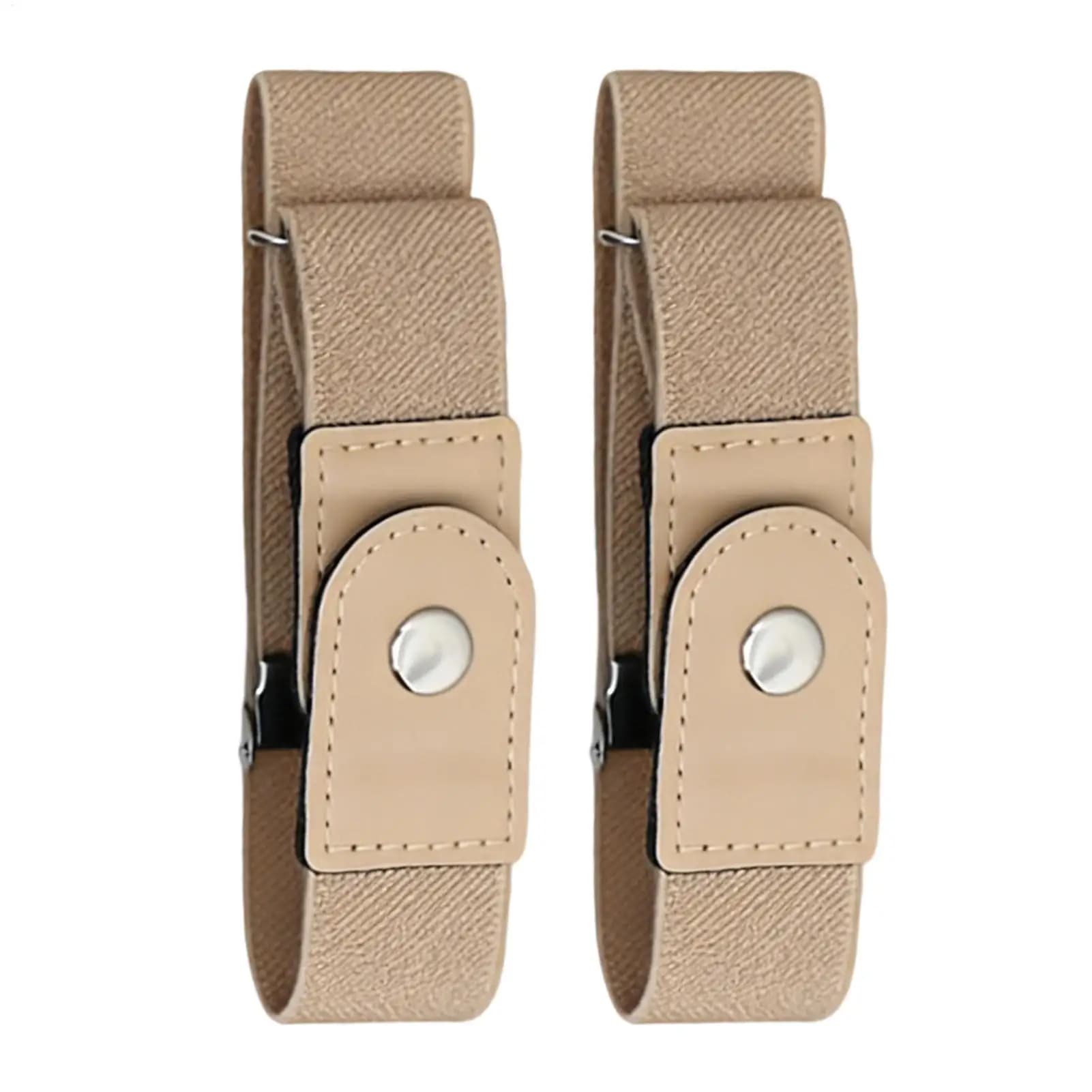 1 Pair No Buckle Elastic Belt Stretchable Adjustable Invisible Innovation Waistband For Jeans Trousers Dresses Casual Fashion