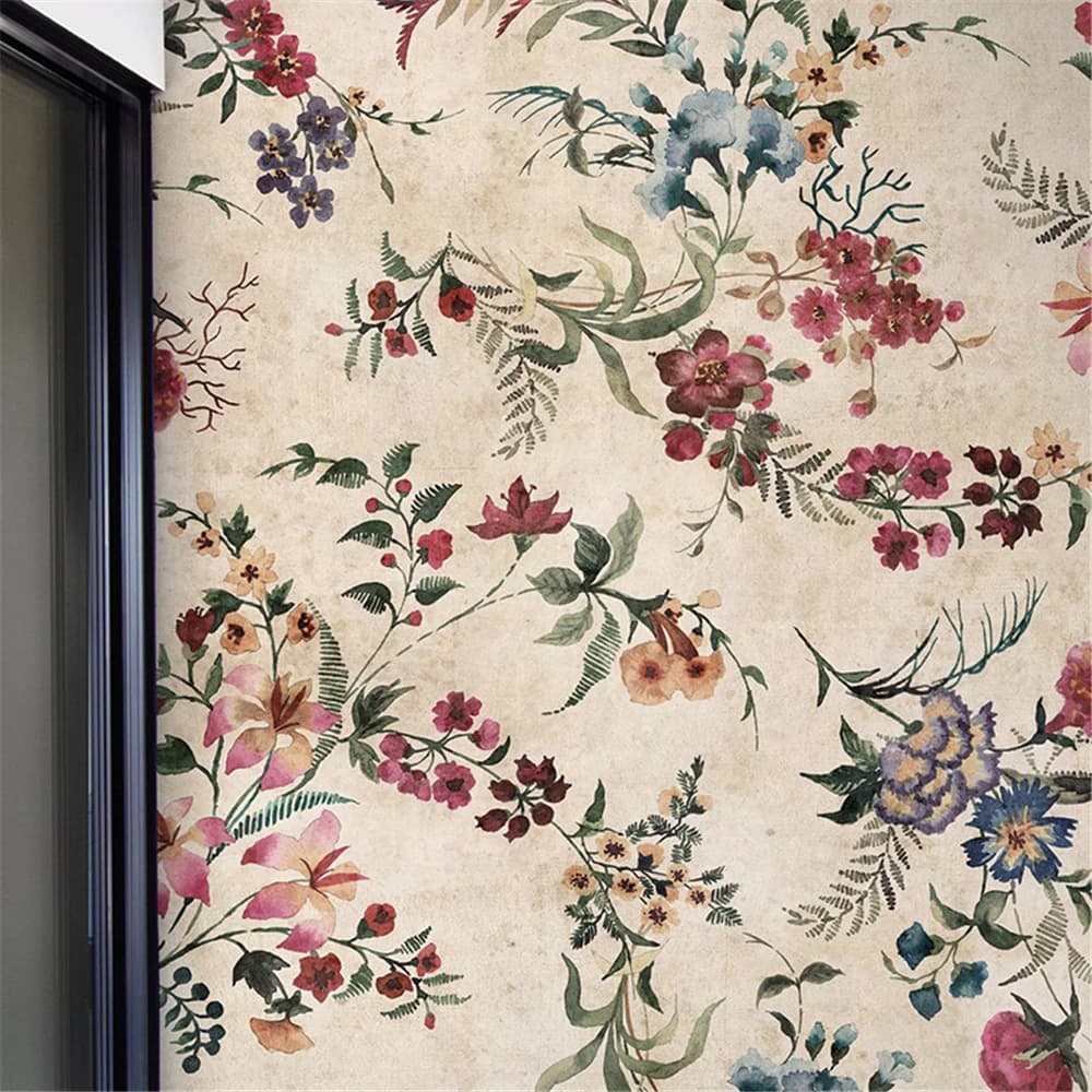 carta da parati retrò americana personalizzata decorazione della casa TV sfondo muro sfondi floreali per soggiorno decorazione murale 3D di lusso