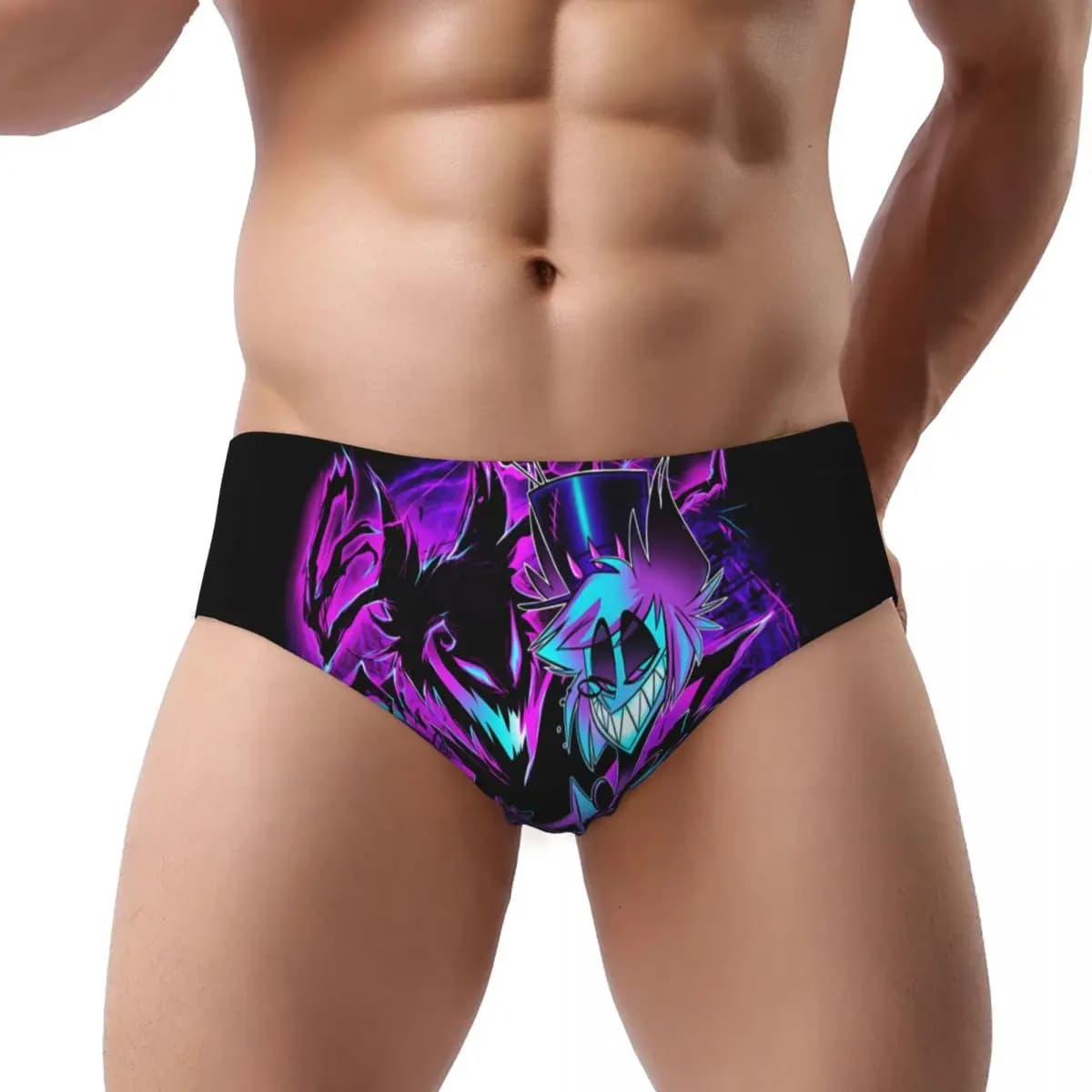 Hazbins da uomo personalizzati Anime Animation Hotel Alastor e la sua ombra Mutandine Intimo Maschile Comfort Slip Mutande